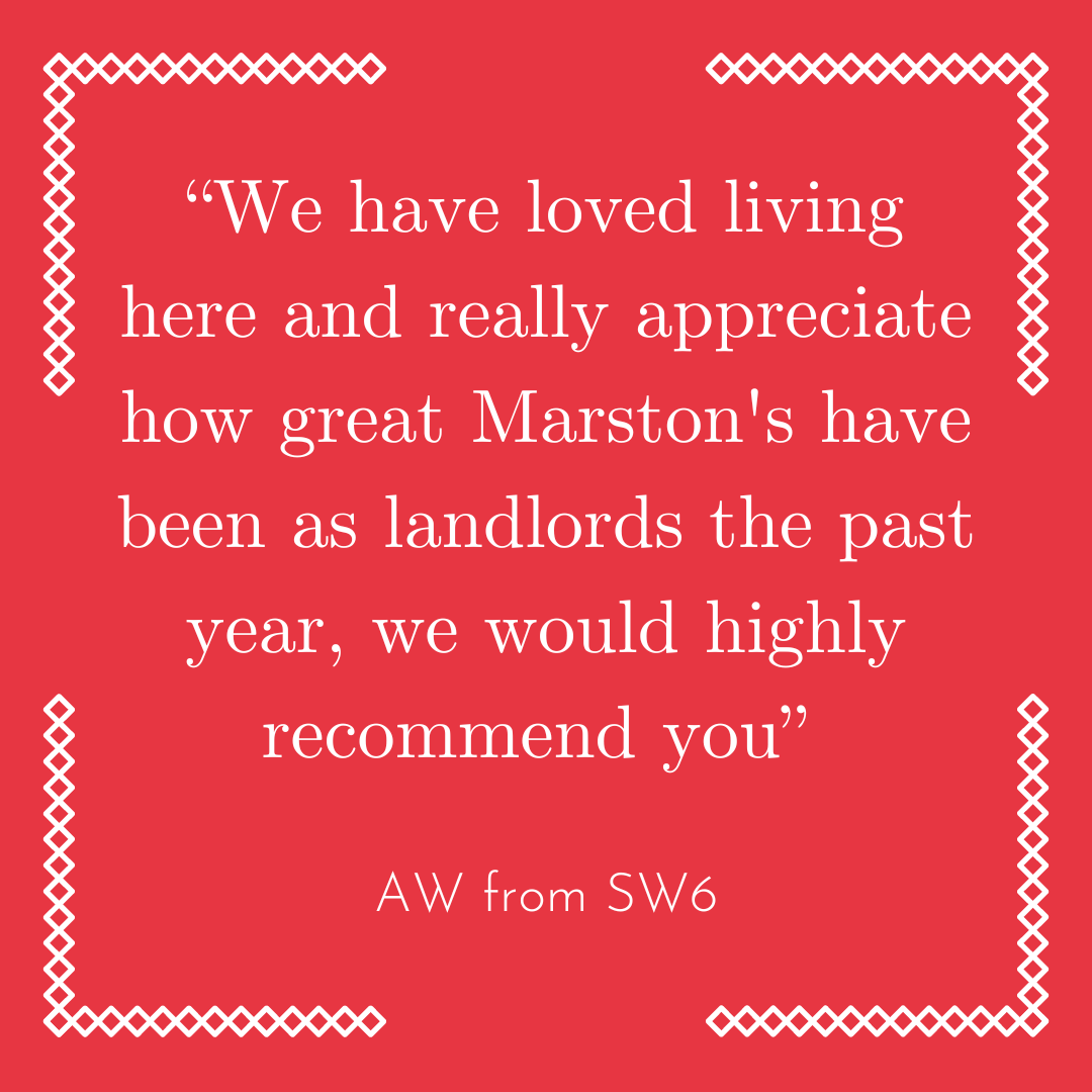 Thank you to some more wonderful tenants for this excellent review. 

#tenants #tenantreview #marstonproperties #fulham #swlondonproperty #testimonial #review
