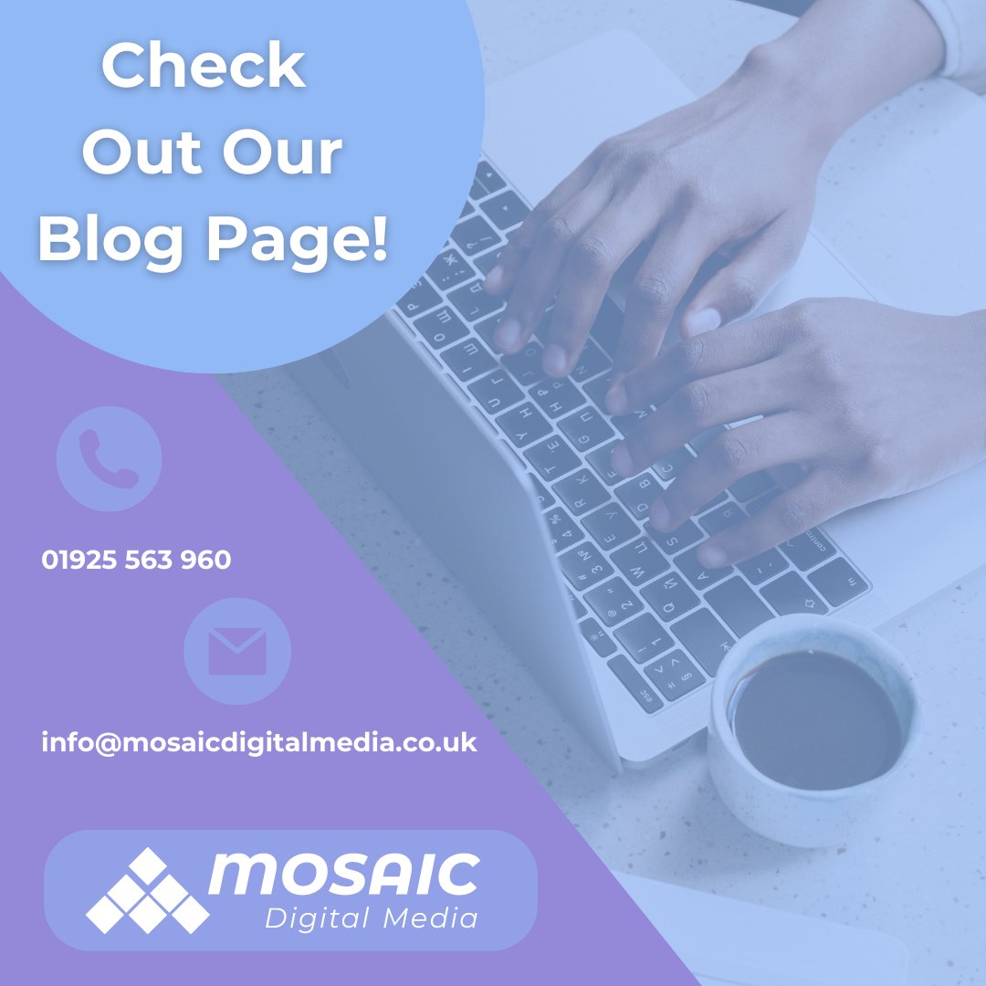 Want to learn all about the latest happenings at Mosaic? 👀

Take a look at our very own blog page! With all the latest news on digital marketing, website design and SEO! 🤩 Click here: loom.ly/tog1OZ0

#DigitalMarketing #ContentMarketing #WebsiteDesign #SEO