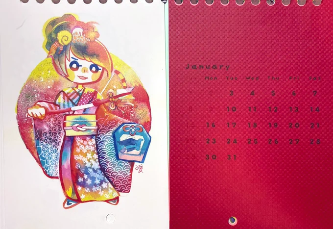 通販にてぜひみなさん2023年カレンダー買ってください〜!!日付の紙は、12ヶ月ちゃんをそれぞれ彩るように選んだ全部違う紙になっております!カレンダー、売れ残ると来年に在庫持ち越せずどうにも出来ないのでマジでお願いします…おまけもついてるよ…【カレンダー】 