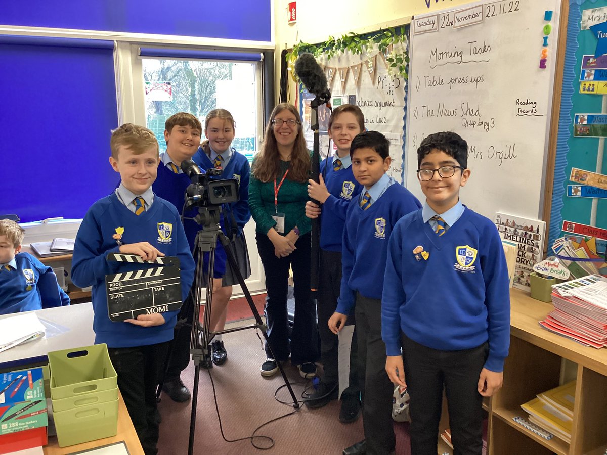 SSAMprimary's tweet image. Thank you to Mrs Orgill from @TheMcrCollege for visiting Year 6 for Careers Week. She talked about her job teaching film and television and explained how to pursue a career in this sector. Pupils had chance to produce a short film in different roles. @tmcclickstudio