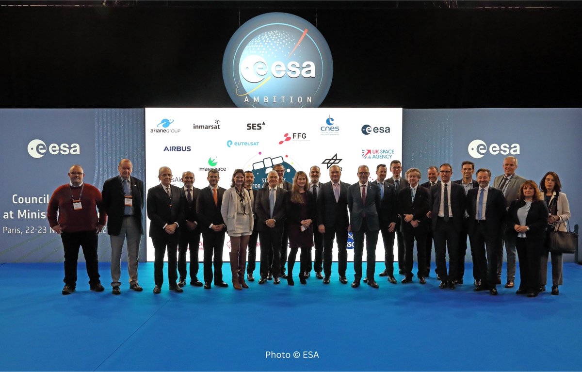 ESPIspace's tweet photo. Preceding @ESA's Council of Ministers, ESPI—along with other European actors from the space sector—gathered to sign the Statement for a Responsible Space Sector to express their commitment to contribute to the long-term sustainability of space projects!🌱#ResponsibleSpaceSector https://t.co/9H5SxWNy1b