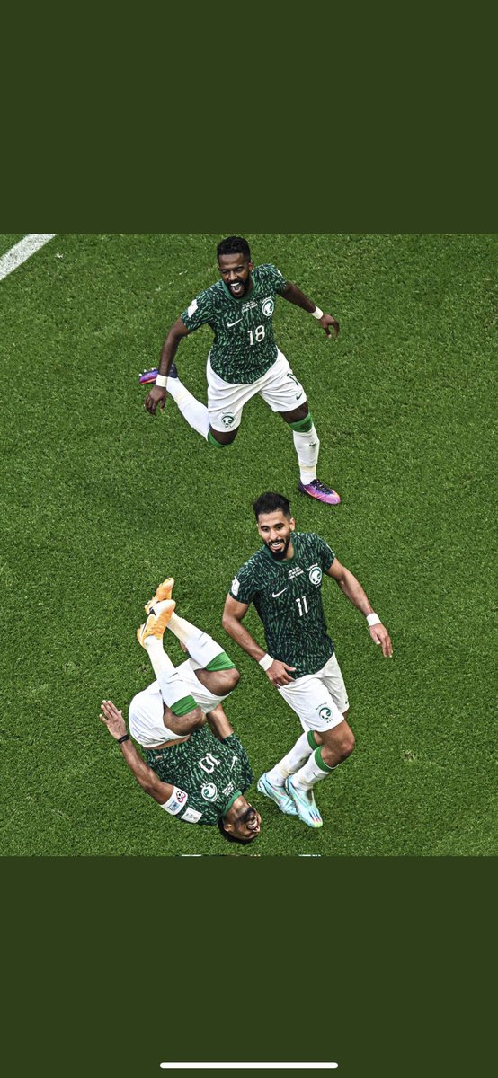 رجال السعودية رفعوا طموحنا للمليون
سجل  ودونها  بصفحاتك يا تاريخ 
في كأس العالم و في قطر السعودية تقلب تأخرها بهدف لفوز بهدفين على من ؟ على الارجنتين 🇸🇦💚🫶🏻 #السعوديه_الارجنتين