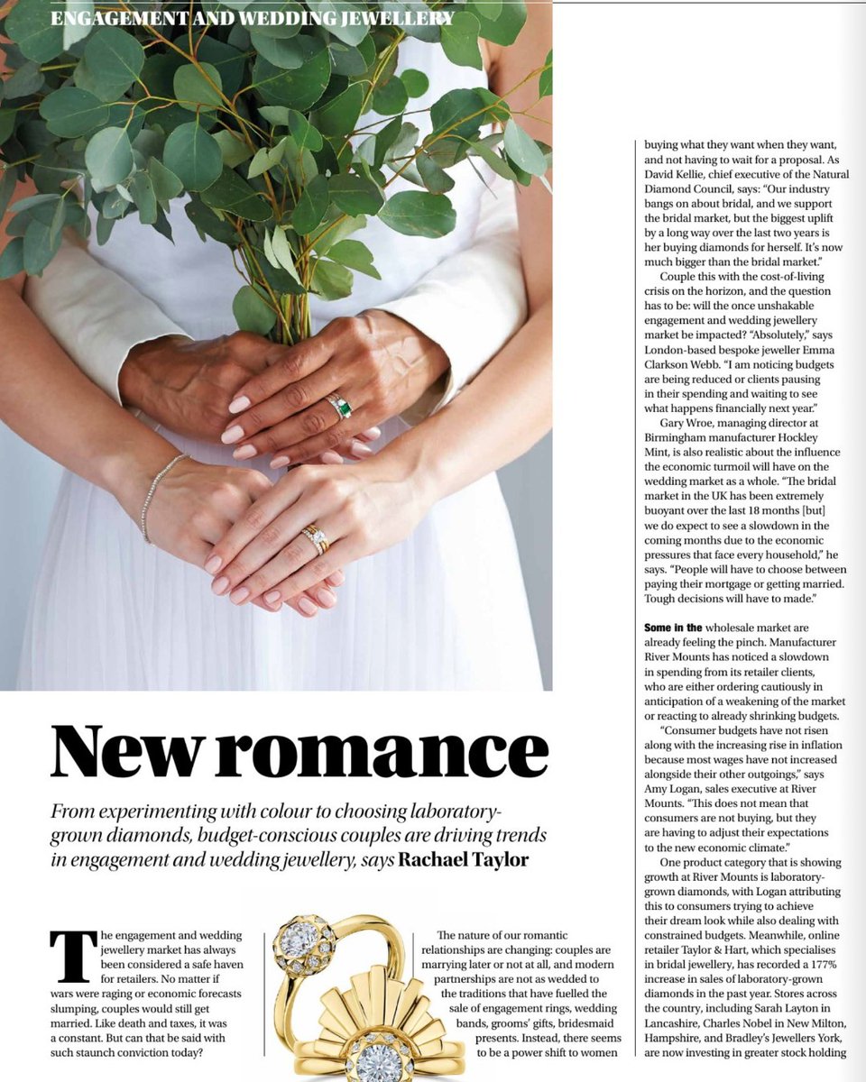 Hockley_Mint's tweet photo. Check out the @retailjeweller December 2022 #magazine 🎄 Hockley Mint also got the chance to work with @RachaelTaylor for her amazing piece on #bridal trends. We’d like to thank Rachael for including us! 🙌 

Available here: https://t.co/MzVmml1h5u 

#jewellery #jewellerytrade https://t.co/Z5FZsiptim