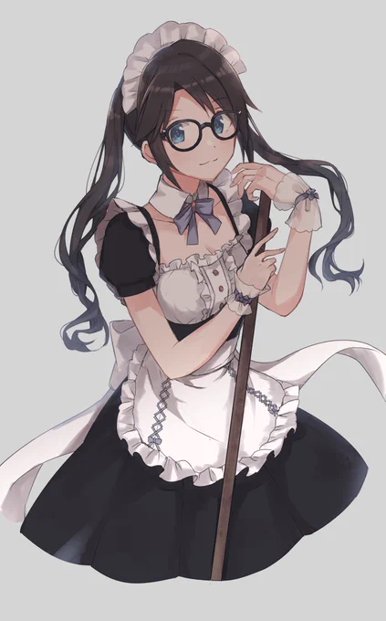 ツインテール描いた中でもお気に入りのメイド峰結華…再掲……#いいツインテールの日 