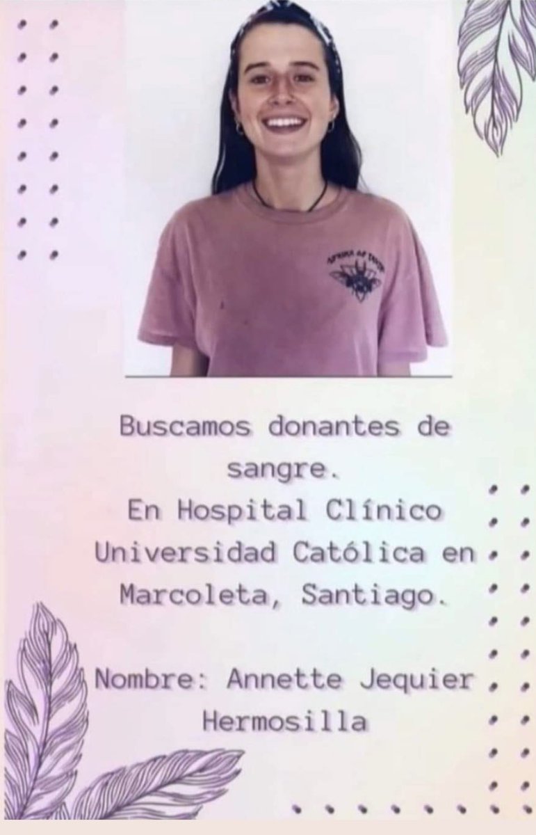 KichaChilena's tweet photo. Se necesita ayuda en Stgo. 

Si alguien puede donar sangre 🩸sería ideal, si no, ayudemos con un RT ❤️ https://t.co/kgG96KPaHj