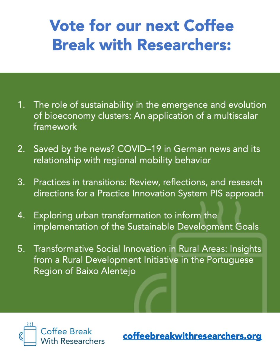 We thank all #PhDStudents who sent us their papers! These are the preselected papers, we invite everyone to vote for the winner of our next coffee break with researchers. Here is the link to the poll, which will be open until November 30. docs.google.com/forms/d/e/1FAI…