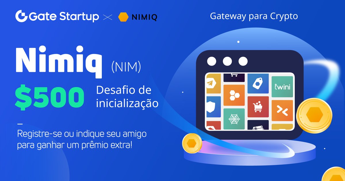 Gate.io #Startup &amp; Nimiq (NIM) Sorteio de $ 500   
Usuários sortudos ganharão até $ 20 cada!  

✅Siga <a href="/Gateio_Startup/">Gate.io Startup is now Gate Launch</a> &amp; <a href="/nimiq/">Nimiq — $NIM 🤝</a>
✅RT &amp;like
✅Marcar amigos
✅ Cadastre-se agora! 
go.gate.io/w/fw9wcHmI
👉Participe agora: gleam.io/8Rpo4/startup-…