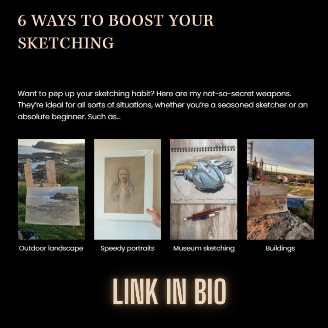 Few artists disagree with the importance of a sketching habit. For me it is both relaxation and creative practice. Here are 6 ideas to breathe new life into your practice. Please do share and leave a comment  gailreidartist.com/blog/boost-you… #artistblog #artblog