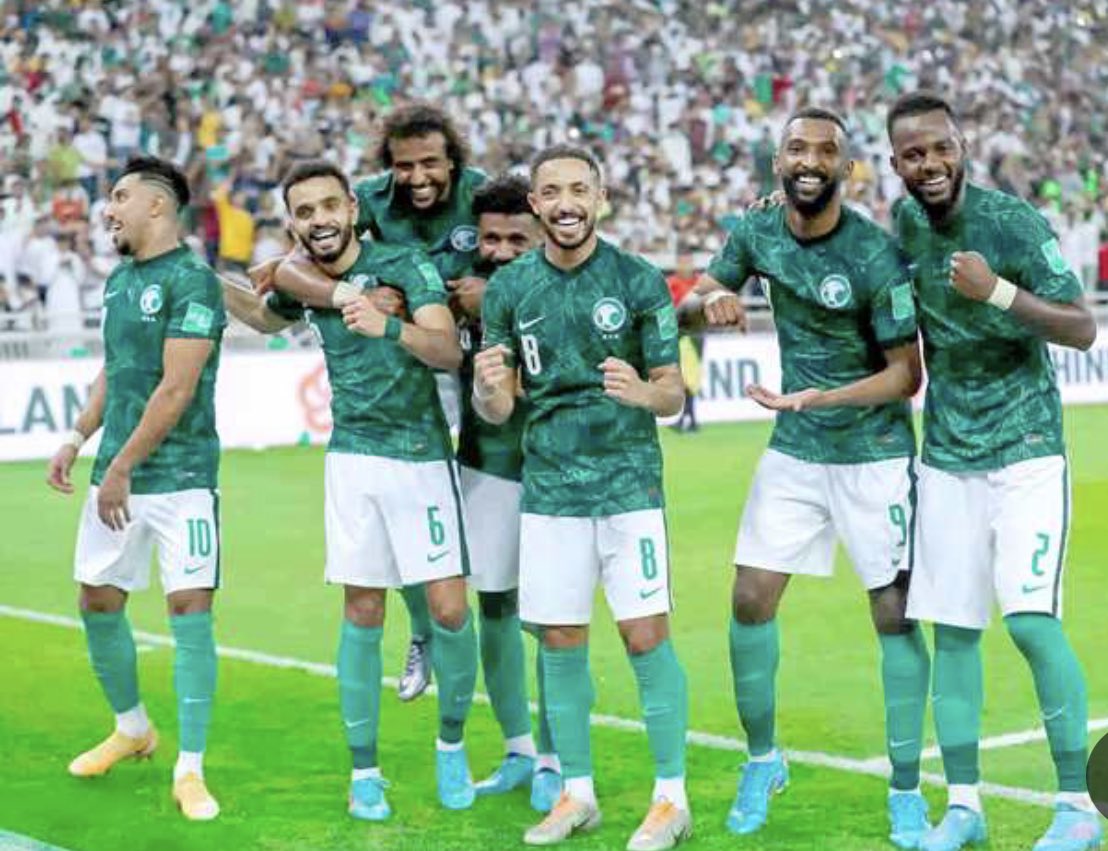 #السعوديه_الارجنتين مبرووووووووووك عااااش الاخضر 💚💚💚💚💚💚رفعتو راسنا  💚💚💚رجاااااااله 🇸🇦🇸🇦🇸🇦