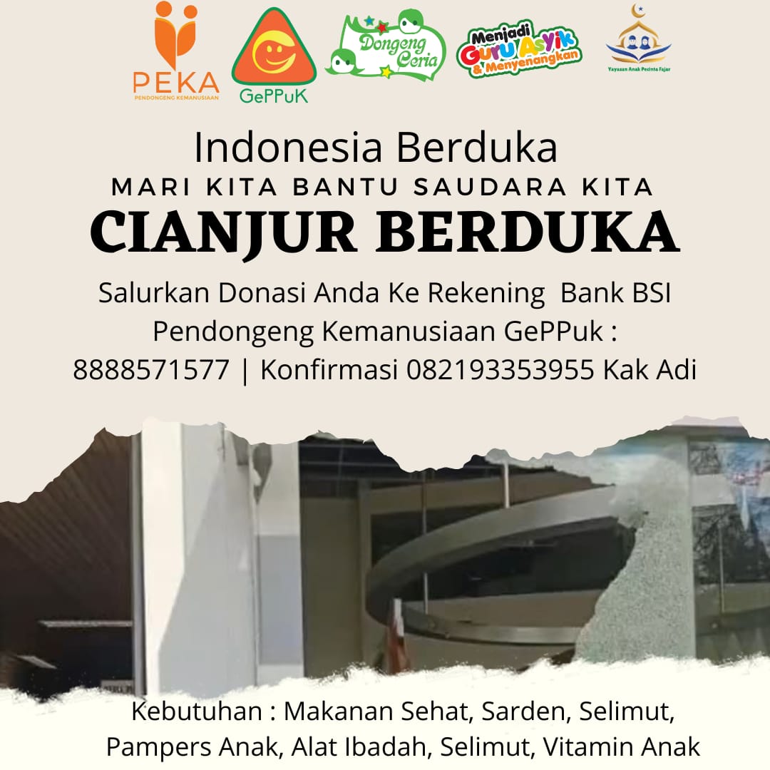 geppuk's tweet photo. 1. Ulurkan Tangan Cianjur Berduka 😭😭😭😭😭

Hampir sebagian besar masyarakat Jabodetabek ikut merasakan getaran gempa Cianjur yang terjadi pada 21 November 2022 kemarin.

#cianjur #berduka #yukbantuin https://t.co/scpvdHx69M