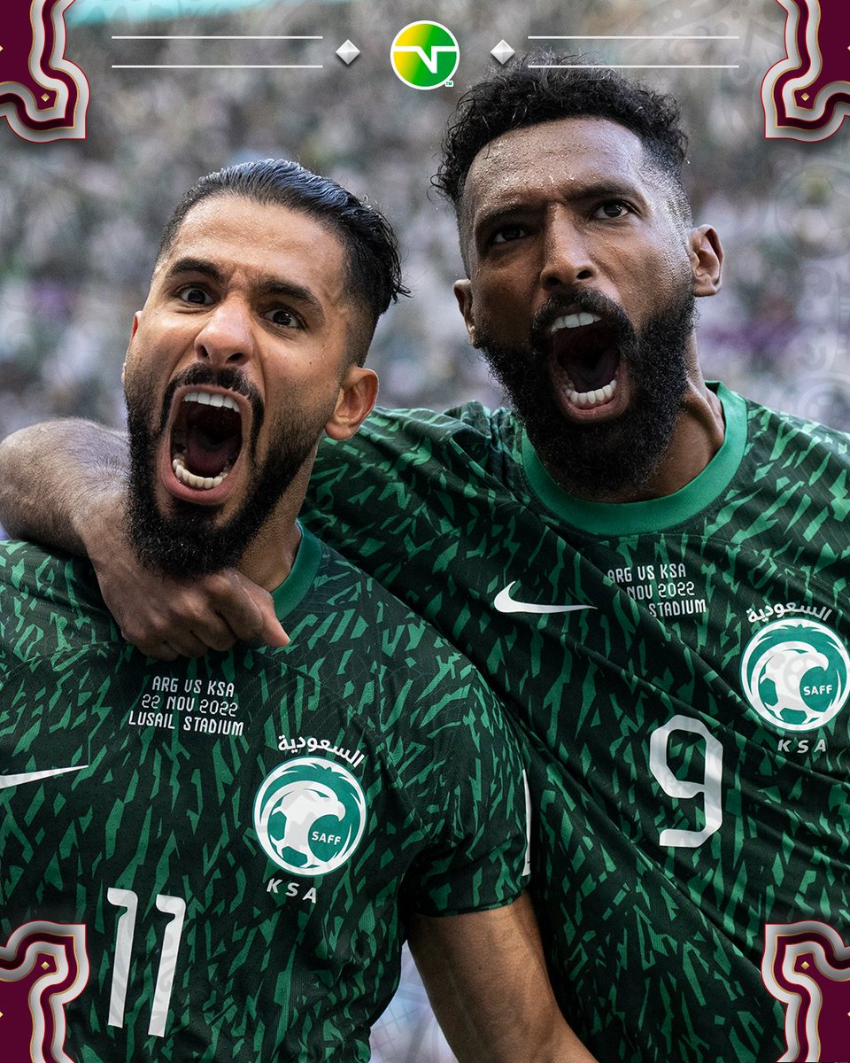 TNTSportsBR's tweet photo. OBRIGADO, ARÁBIA SAUDITA, POR TORNAR NOSSA MANHÃ MAIS FELIZ!

Assinado: 200 milhões de brasileiros 

#TNTSportsNoQatar https://t.co/brfNEzyEa4