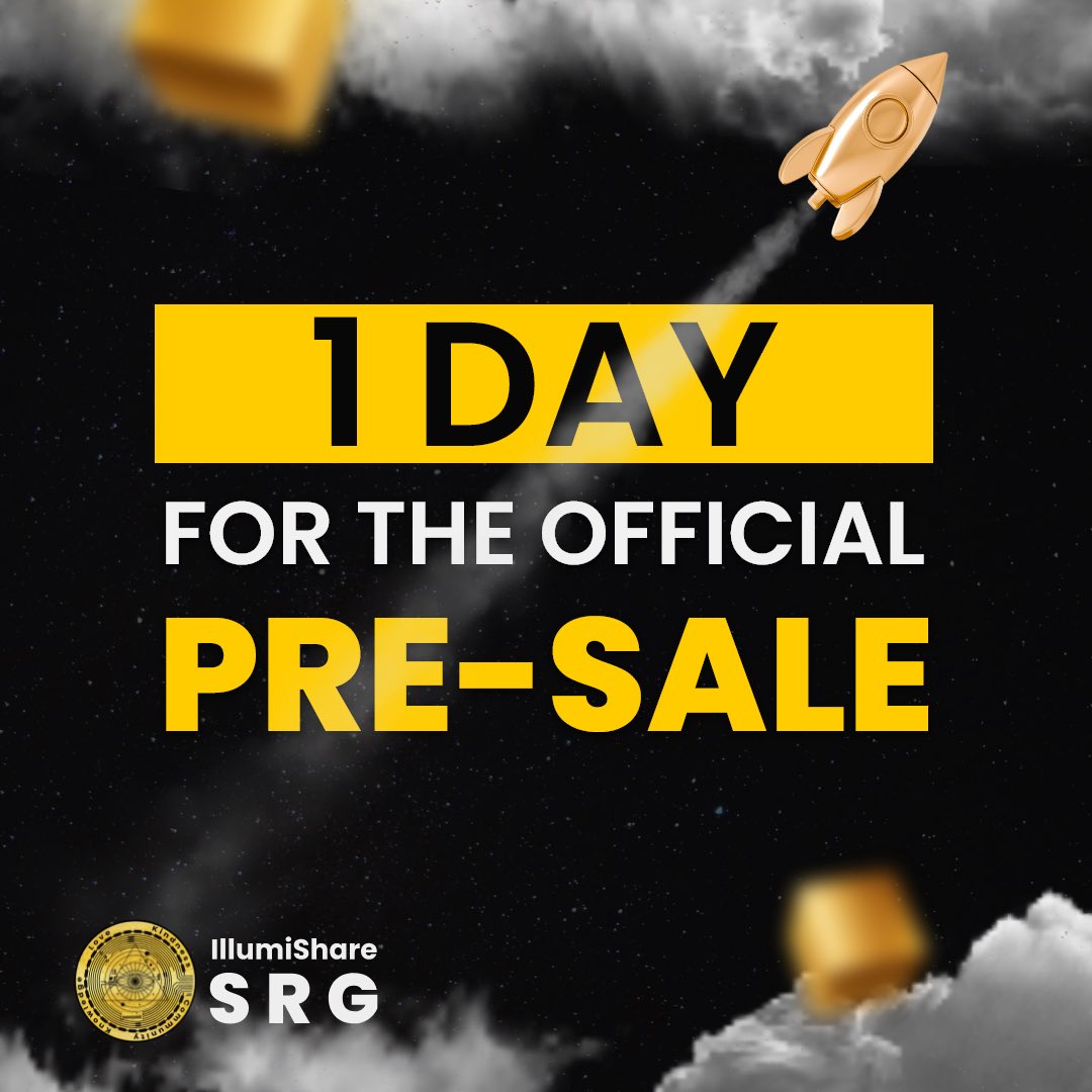 Lumishare_Lumi's tweet photo. - @IllumishareSRG has begun our final countdown to launch...

🚀🚀🚀

It is now only ONE DAY until the $SRG pre-sale, when our community gets a seat at the table prior to listings on major exchanges.

Reserve your ticket... because it's almost time for blast-off! https://t.co/Ma8AMIIlgl