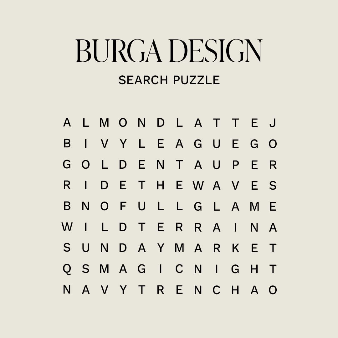 BurgaOfficial's tweet photo. Your eyes are not playing tricks on you! 👀 The first design you see is the one for you! 💁♀️🤌
#burgaofficial #myburga #game #wordsearch https://t.co/a1xdMvXKxf