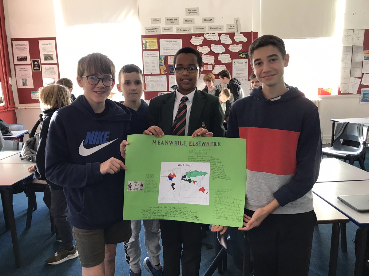 DHSBHistory's tweet photo. @dhsbccw 7W’s finished work. #meanwhileelsewhere some really good effort and quality from the group! Well done https://t.co/RP27OrbCrl