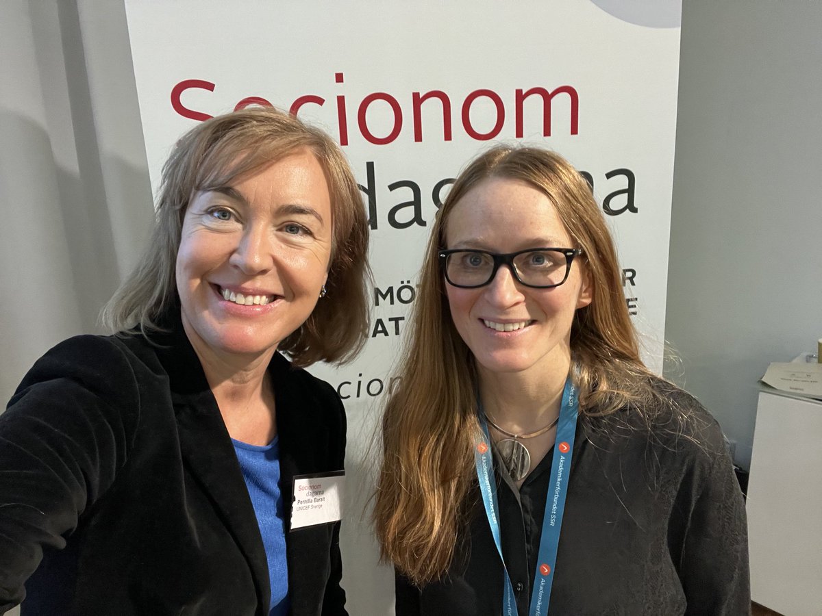 Tack för stort engagemang för barns rättigheter på #Socionomdagarna  ⁦Vi har just diskuterar läget vad gäller barns rättigheter i Sverige och den rapport som ⁦<a href="/unicefsverige/">UNICEF Sverige</a>⁩ tagit fram tillsammans med barn och unga inför till Sveriges granskning av FNs barnrättskommitté💙