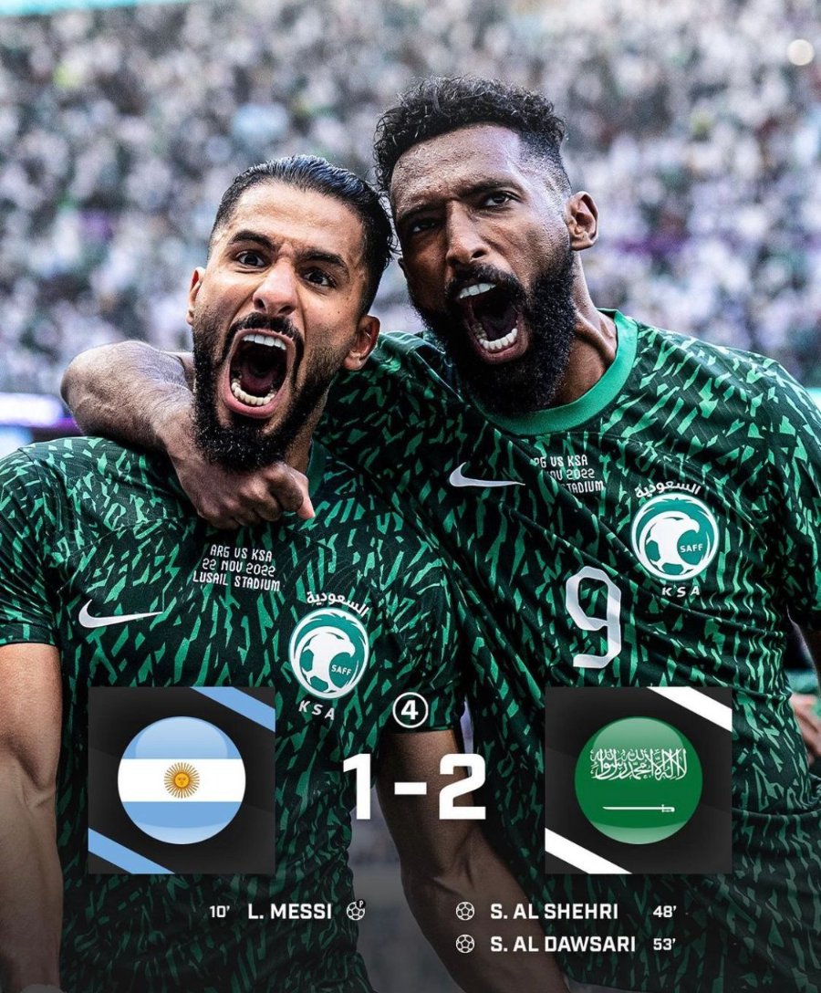 ALSADOUN120's tweet photo. #السعوديه_الارجنتين
المستحيل مو سعودي أبداً 🇸🇦🇸🇦.
الف مبروك للوطن هذا الإنجاز الكبير والقادم أجمل وأقوى. https://t.co/2ULhALJv14