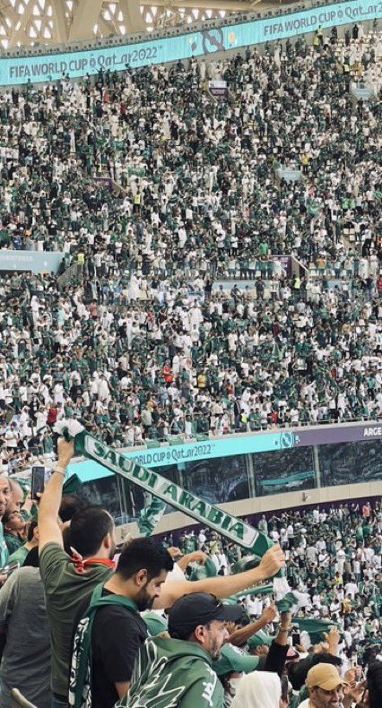 السعودية العظمى تسحق الارجنتين مبرووووك 🇸🇦🇸🇦🇸🇦🇸🇦🇸🇦🇸🇦🇸🇦🇸🇦🇸🇦. Congratulations Saudi Arabia on wonderful win against Argentina.

#ARGvsKSA #ARGKSA #FIFAWorldCup   #السعوديه_الارجنتين