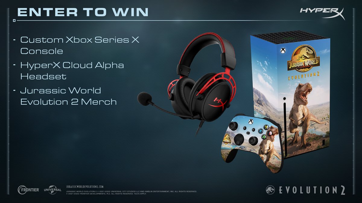 JW_Evolution's tweet photo. Park Managers! 
Have you entered our giveaway to win a Custom Xbox Series X Console, @HyperX Cloud Alpha Headset, and some awesome merch?
You can do so here: https://t.co/t4EYUQ55su https://t.co/JbOz7AUEWN