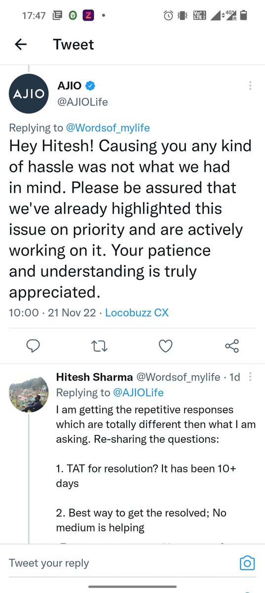 Wordsof_mylife's tweet photo. @AJIOLife Any other response or action? https://t.co/uSyzM3ddSD