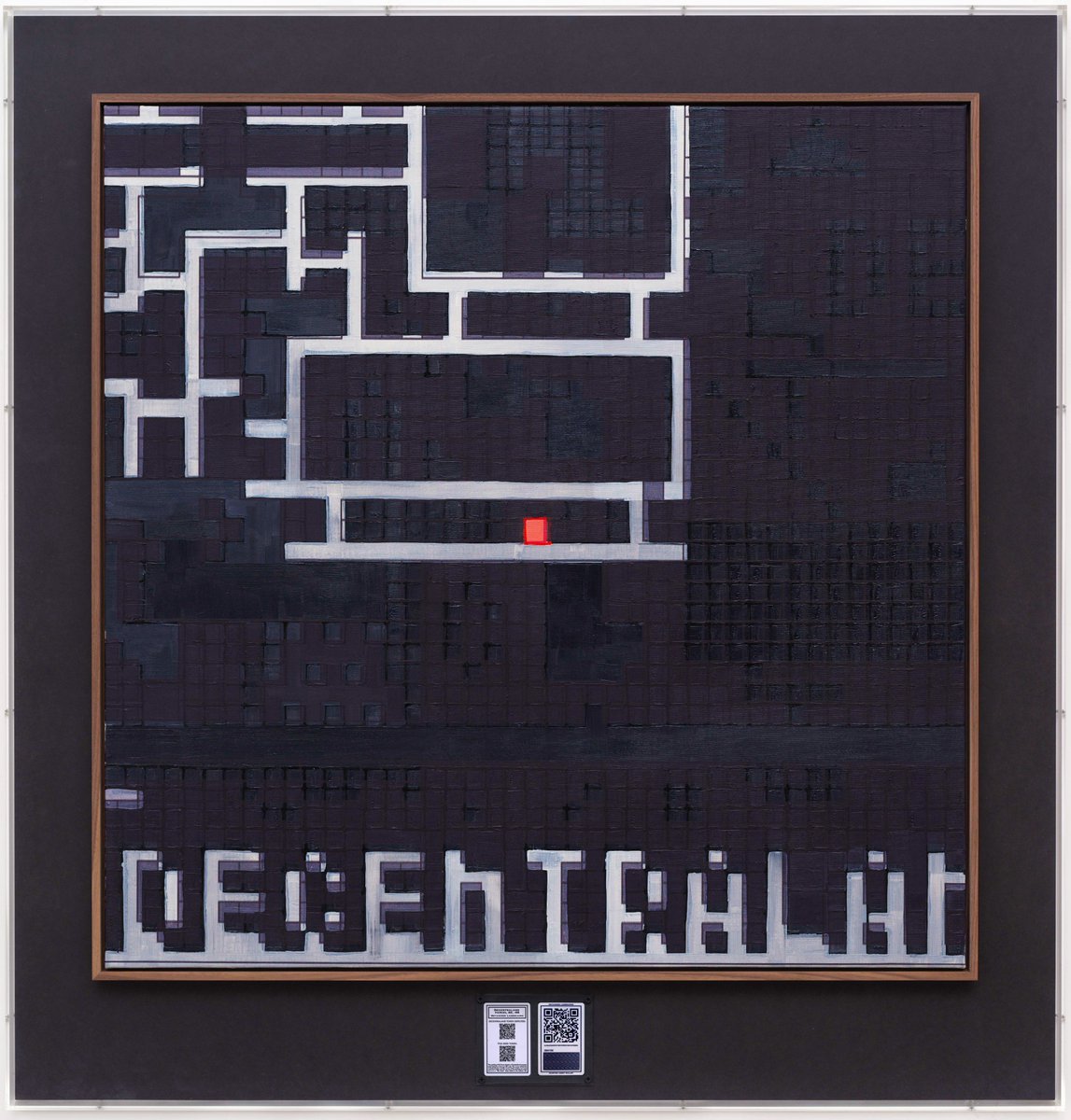 1. ‘Metaverse Landscapes’ – a new series of oil and UV print on canvas paintings linked to NFTs – are gridded landscapes depicting existing digital real-estate tokens from <a href="/decentraland/">Decentraland</a>, the most visible metaverse land project on <a href="/ethereum/">Ethereum</a>.