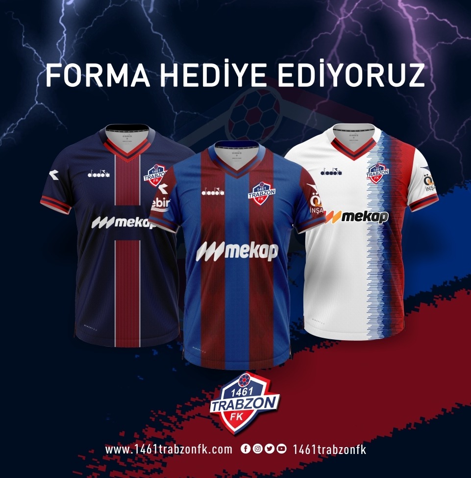 Forma hediye ediyoruz

-Uşakspor maçında aldığımız galibiyet nedeni ile 5 taraftarımıza formamızı hediye ediyoruz.

-Tek yapmanız gereken 
@1461Trabzonfk Twitter adresimizi takip etmek, bu paylaşımı RT yapmak ve yorum kısmına #1461Trabzonruhuyla yazmak...

-Çekiliş 25 Kasım Cuma