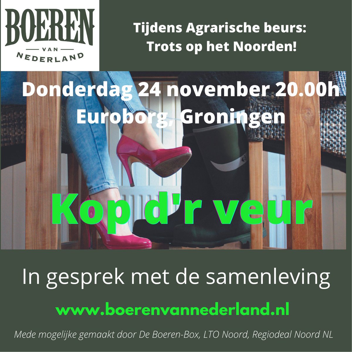 #kopdrveur Kom je ook? Gratis entree voor de beurs en dit debat.