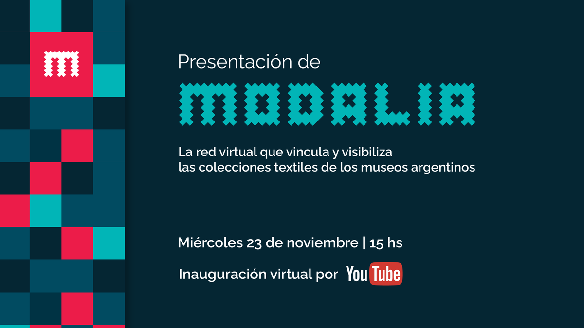 museodeltrajeba's tweet photo. ¡Esta semana es el lanzamiento de #Modalia un proyecto que busca generar una red de colecciones textiles argentinas!
Miércoles 23, 15hs en https://t.co/k9HSyPKWAC
En este hilo te contamos más 👀🧵 https://t.co/3sJ9jzPfgV