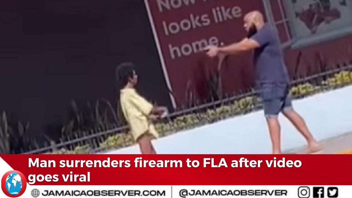 The man seen in a social media video pointing his licensed firearm at a woman in New Kingston surrendered his gun to the Firearms Licensing Authority on Monday.
jamaicaobserver.com/latest-news/ma…