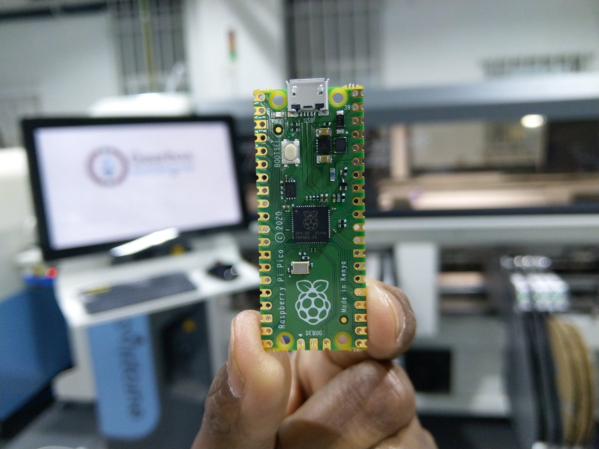 LatiffCherono's tweet image. Fresh of the line! This is the first #RaspberryPico, #MadeInKenya at @PCB_Africa (Gearbox Europlacer). The African hardware revolution is happening.  #IoT #ElectronicsManufacturing #KenyaInnovation