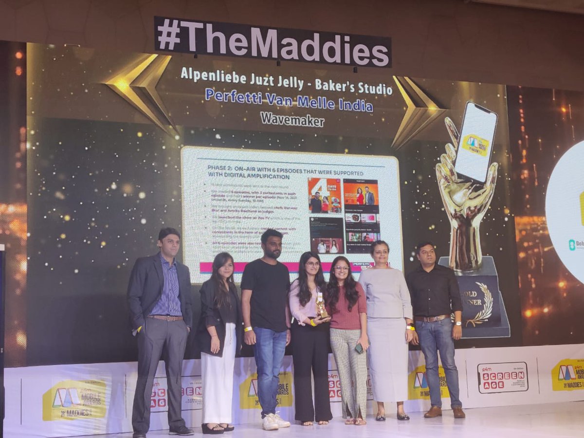 Heartiest Congratulations to Perfetti Van Melle &amp; Wavemaker for acquiring Gold for Cross Media Integration in the Channel/Media Strategy Category at the 8th edition of The Mobile Marketing Awards - #TheMaddies 2022
<a href="/PVM_Official/">Perfetti Van Melle Official</a> 
<a href="/WavemakerIndia/">Wavemaker India</a>