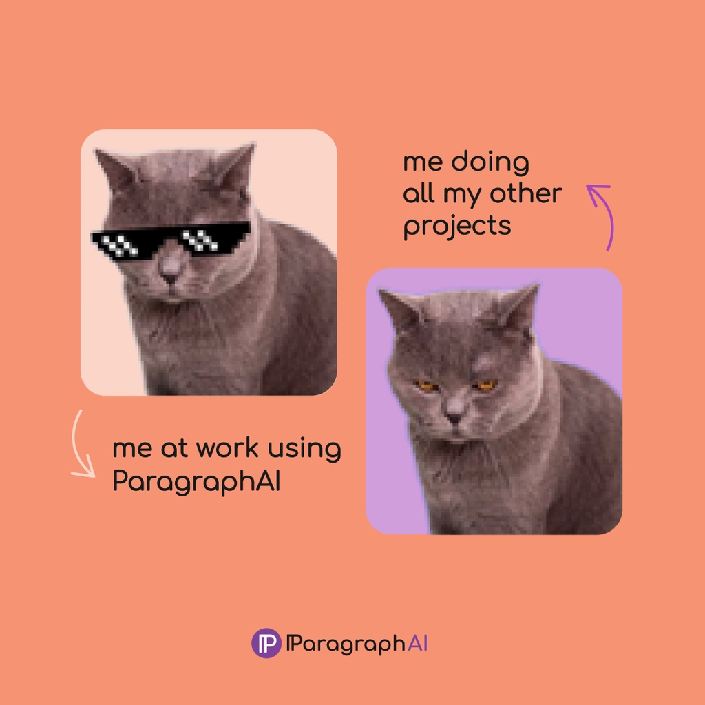 ParagraphAI's tweet image. I'm the boss of this office and I delegate all my writing tasks to my new AI office buddy, ParagraphAI 😎 #workedhardforthis