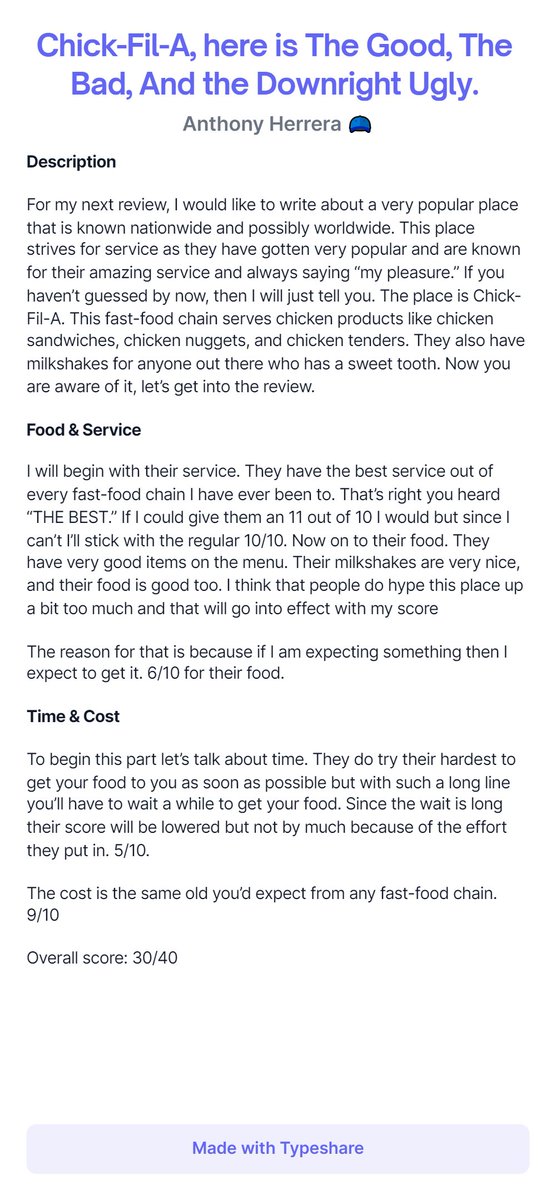 Anthony05065820's tweet photo. Chick-Fil-A, here is The Good, The Bad, And the Downright Ugly. #20430challenge 
@Carsongonzzz

@_carlosg3

@AmandaGottardi5 https://t.co/RHaKxvQGZB