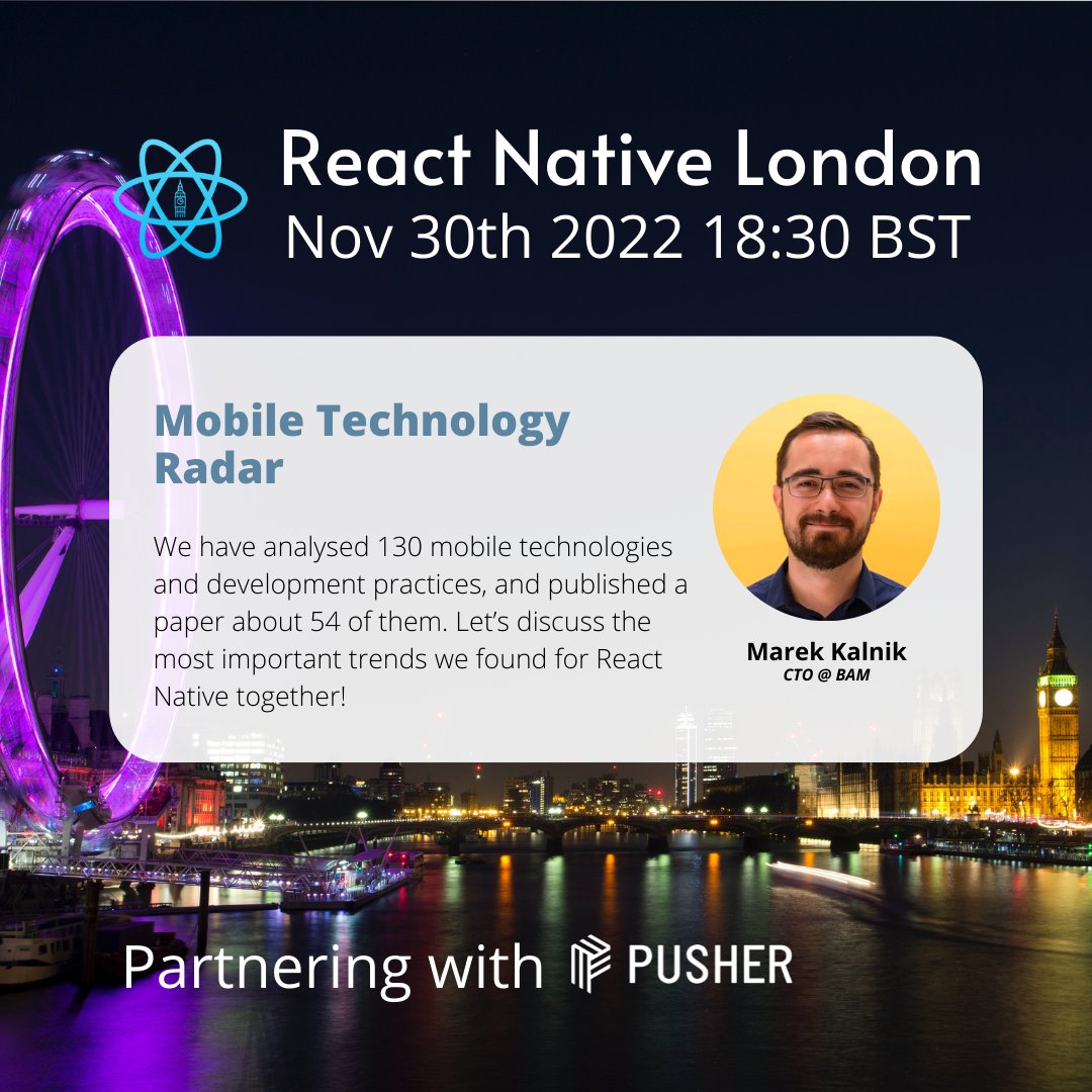 React Native London tweet media