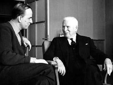 Ingmar Bergman and Charlie Chaplin in 1964.