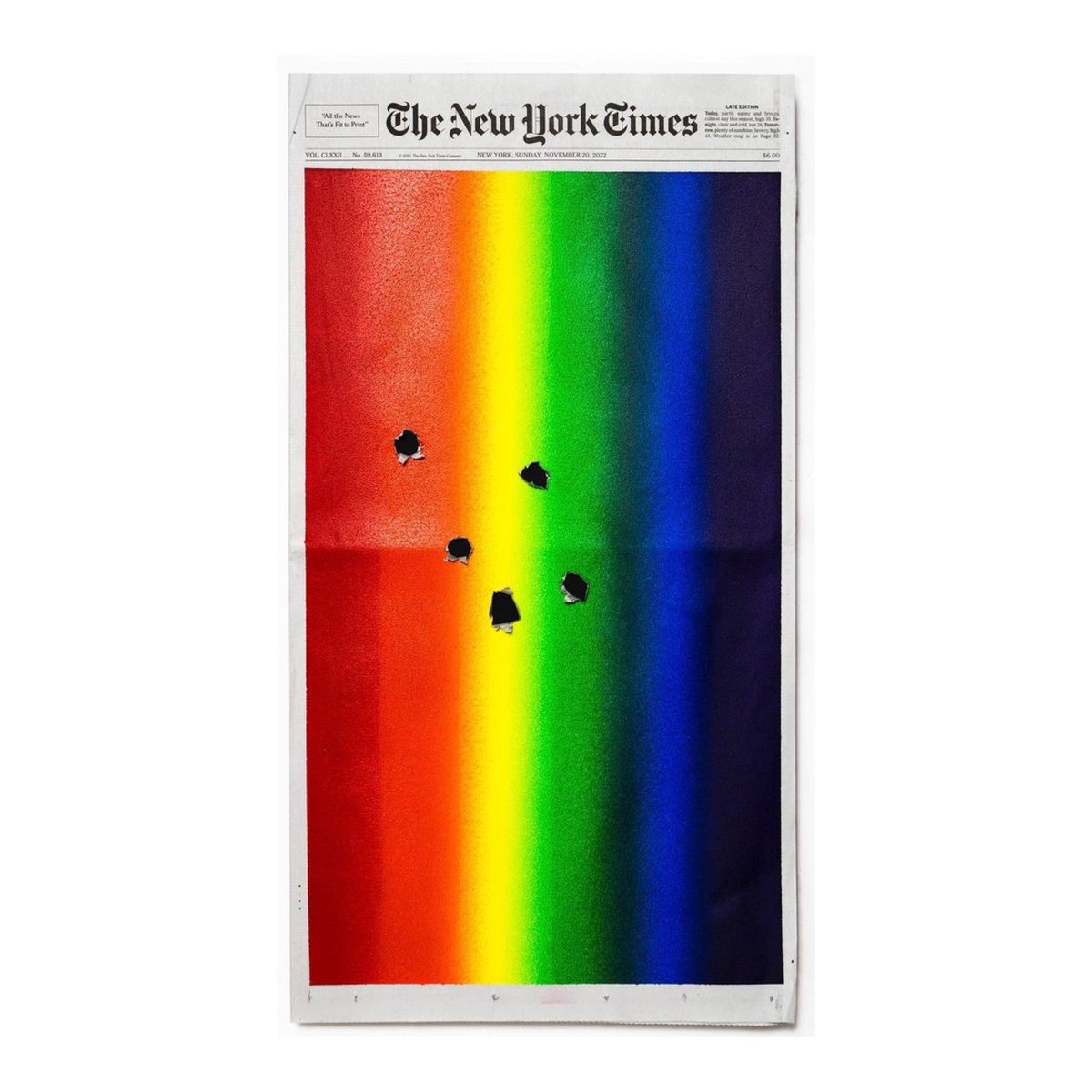 TheRealTerRob's tweet photo. Artist @shoshibuya’s work says it all.
#prideequalitymag #ShoShibuya #ClubQ #violenceisnottheanswer https://t.co/vnn0t33oMr