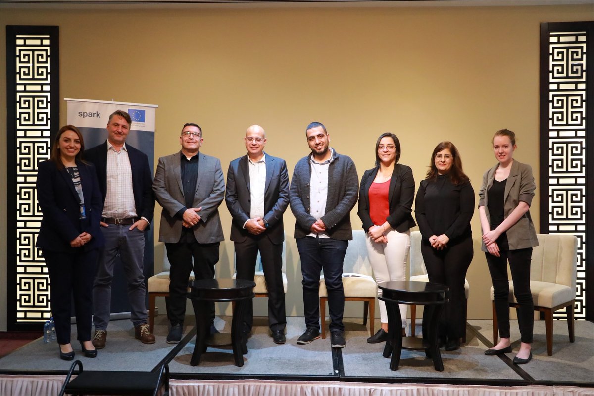 SPARKorg's tweet photo. ✨Together with our partners in #Palestine, today we kicked off a new programme 'From Innovation to Creation’, financed by EU. Ministers, donors, NGOs &amp; startup incubators discussed the #job creation opportunities and supporting the #startup ecoystem in Palestine. #Together4Med https://t.co/8uUvQtQqoT