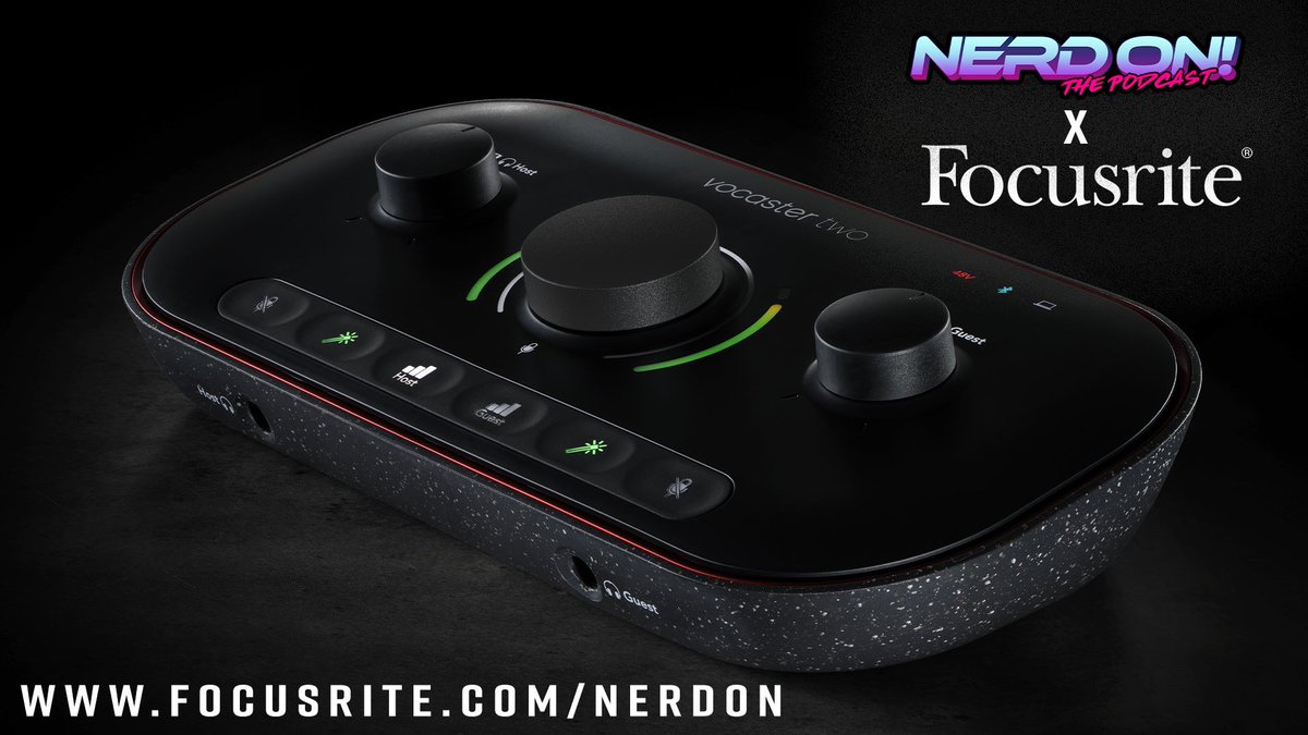 JusJoshinYa's tweet photo. Pretty excited to announce that not only does @nerdontv have a new episode today (on all your favorite podcast apps) but we’ve recently partnered with @WeAreFocusrite. Their new #Vocaster is pretty flipping awesome and guess what?! You might win one. Go to https://t.co/ftP6Rh2dIG https://t.co/mwIyEBgQeI