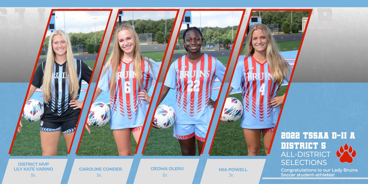 Let's celebrate Thanksgiving break by congratulating these lady Bruins on their recognition this season. Congrats <a href="/LK_Varino/">Lilly Kate Varino</a> <a href="/IjeomaOleru/">Ijeoma Oleru</a> <a href="/ConderCaroline/">Caroline Conder</a> <a href="/miacpowell/">Mia Powell</a> on your All District nominations this season. Well deserved 👏🫶💍#districtchamps #regionchamps #statechamps