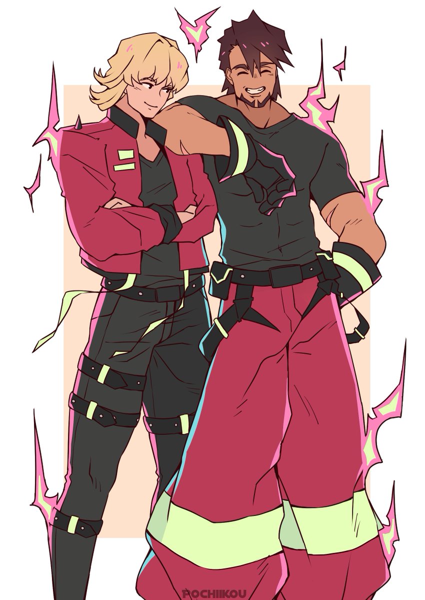 Pochiikou's tweet image. #プロメア #PROMARE #taibani #tigerandbunny

-  Tiger&amp;amp;Bunny x Promare  -