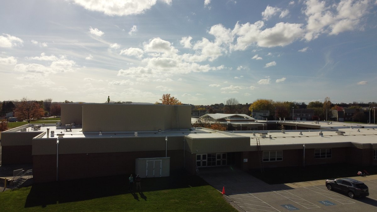 LEIBSTEM's tweet photo. This image of @dasdleib was taken by students in our drone club!  It is great to have kids outside using the technology and working together.  #STEMinPA @LIU12_STEM @DJIGlobal https://t.co/ATtKjPGGuN