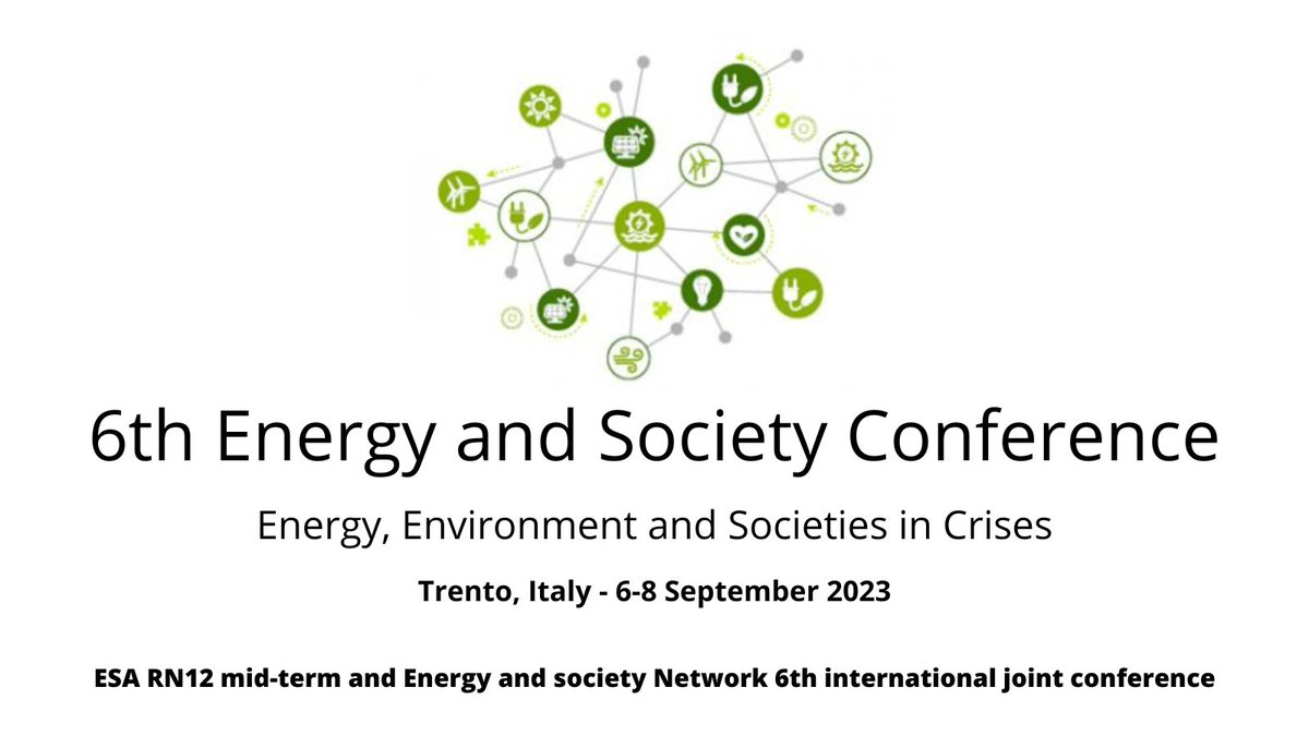 ESA_RN12's tweet photo. Our 6th midterm conference is going to take place in Trento, Italy from 6 to 8 September 2023.
The call for papers is now open until February 15, 2023.
Find out more at https://t.co/GPoMUItXHJ https://t.co/QySuBoPfbl