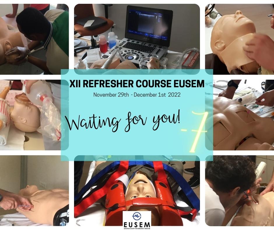 The XII REFRESHER COURSE is almost here!! Seven days from now, in Milan, an amazing international faculty will be teaching advanced Resuscitation to European Emergency Medicine trainees! #XIIrefreshercourse #RCXII #competencematter <a href="/Co_SMEU/">COSMEU</a> @EuropSocEM