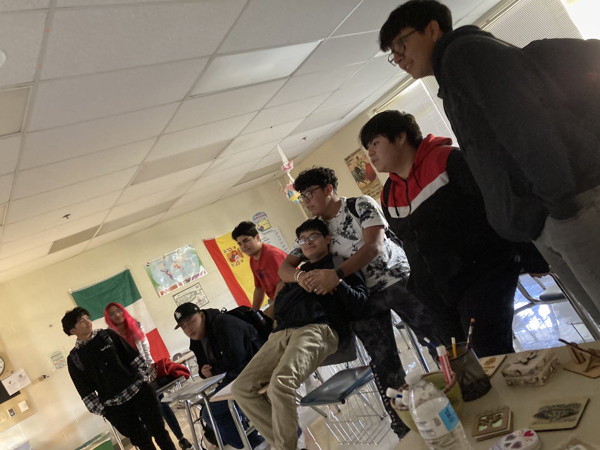 Sp1Wheeler's tweet photo. When the kids can’t leave your class because the game, Mexico vs. Poland is tied. 😂😂😂 https://t.co/Z3TRZLEPSK