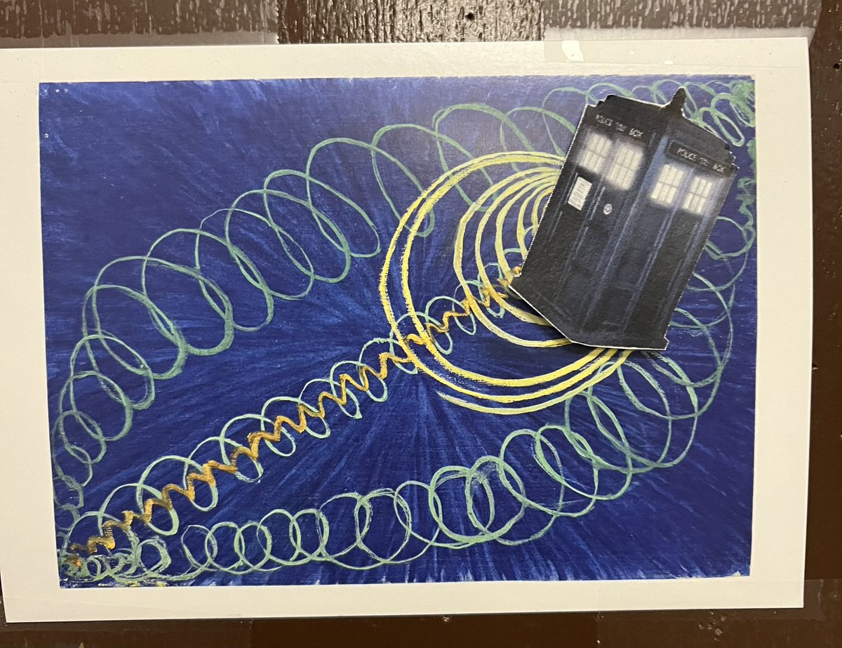 Decorations that just appear are one of my favorite things. Big thank you to whoever stuck this tardis onto the af Klint postcard on my office door.