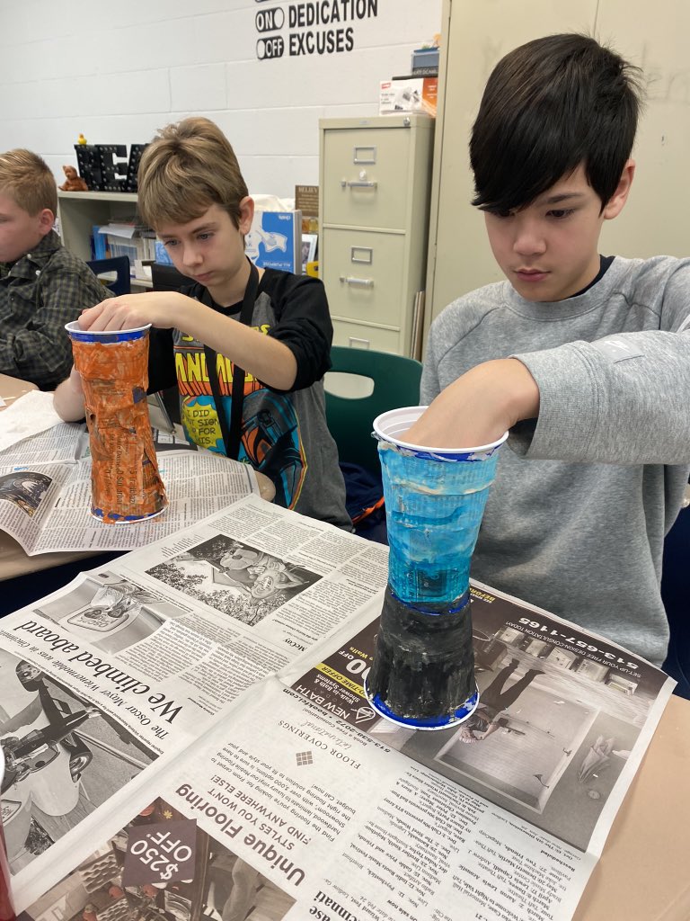 Finished our drums yesterday! The students loved learning about the African culture that we learned about in Home of the Brave!