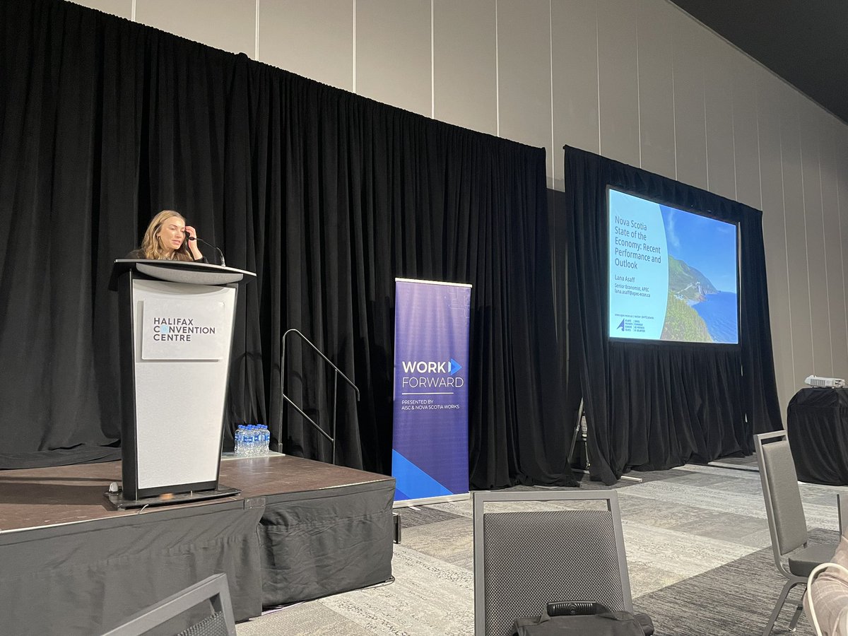 Thank you Lana from @APECatlantic for sharing the Nova Scotia Economic Outlook at our @AISCNovaScotia Work Forward Conference #workforward22