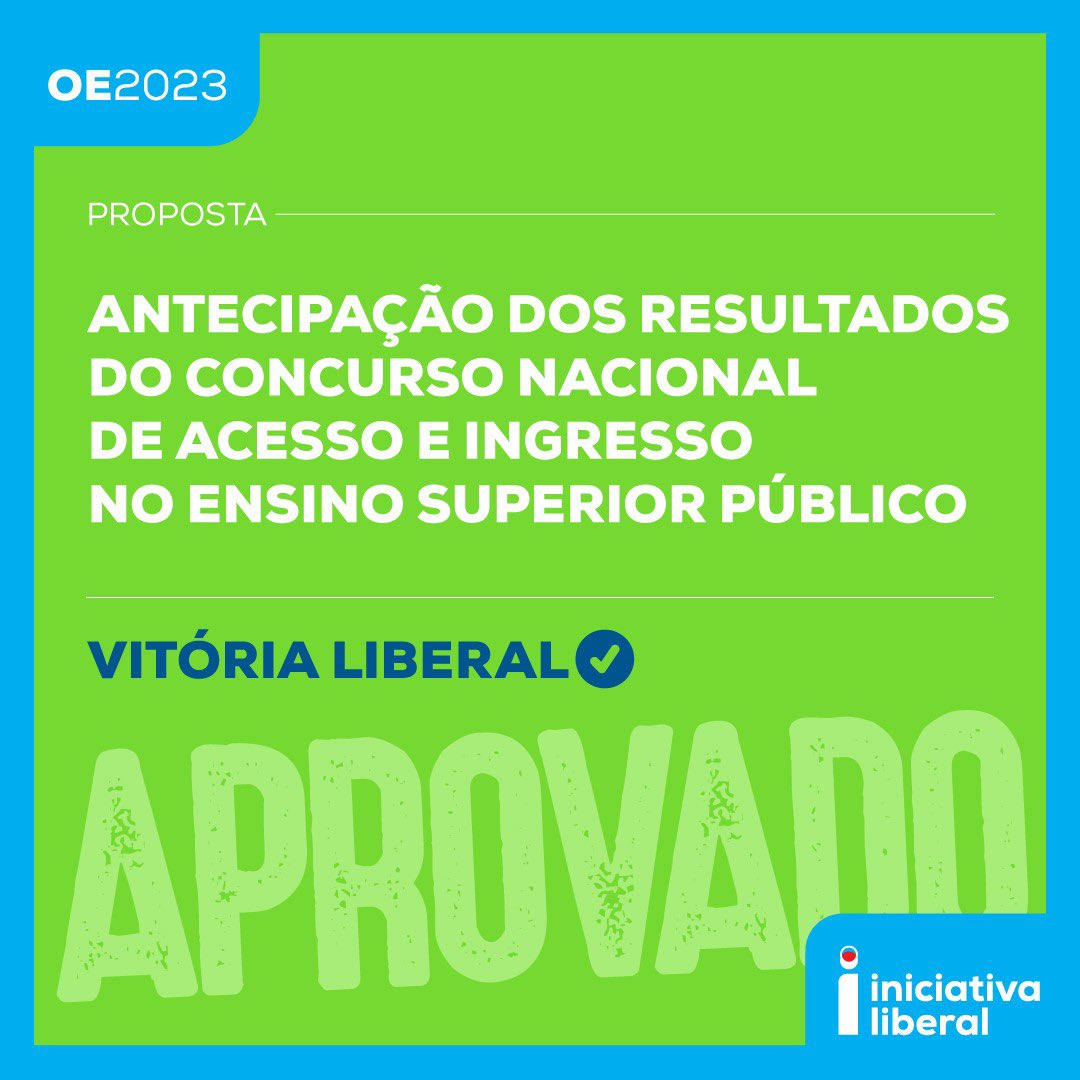 🔴🔵 PROPOSTA IL APROVADA POR UNANIMIDADE 

#PortugalMaisLiberal