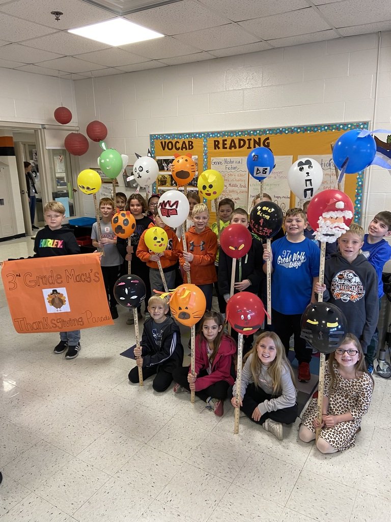 The IBES 3rd Graders read Balloons Over Broadway, which teaches the history of the Macy's Day Parade; they then had fun creating their own balloons and parading through the hallways today! It is a great day to be a Tiger! #ibtigerpride