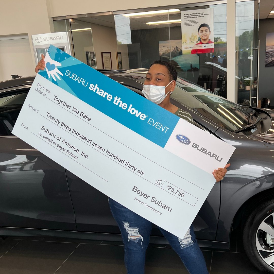 BeyerSubaru's tweet photo. #ThrowbackThursday to our last Share The Love Event hometown donation recipients, Together We Bake!

Share the love with us this holiday season and stop by Beyer Subaru to drive home the Subaru of your dreams and contribute to a great cause. 

https://t.co/gBdztp5qQW https://t.co/fM9mkVddje