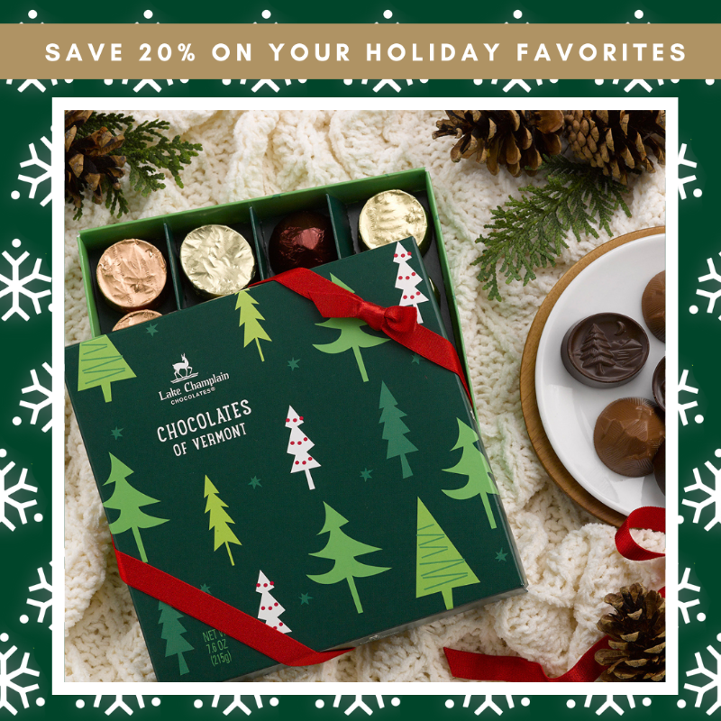 LCChocolates's tweet photo. The best way to spread joy this holiday season... with gourmet chocolates from Vermont!

Shop today and enjoy extra-sweet, site-wide savings during our Black Friday Sale!

#giftsthatbringjoy #handcraftedinVermont #premiumchocolate #makeitextraordinary